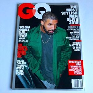 GQ Magazine Drake Cover May 2016 MOST STYLISH MEN ALIVE SELENA GOMEZ NEW